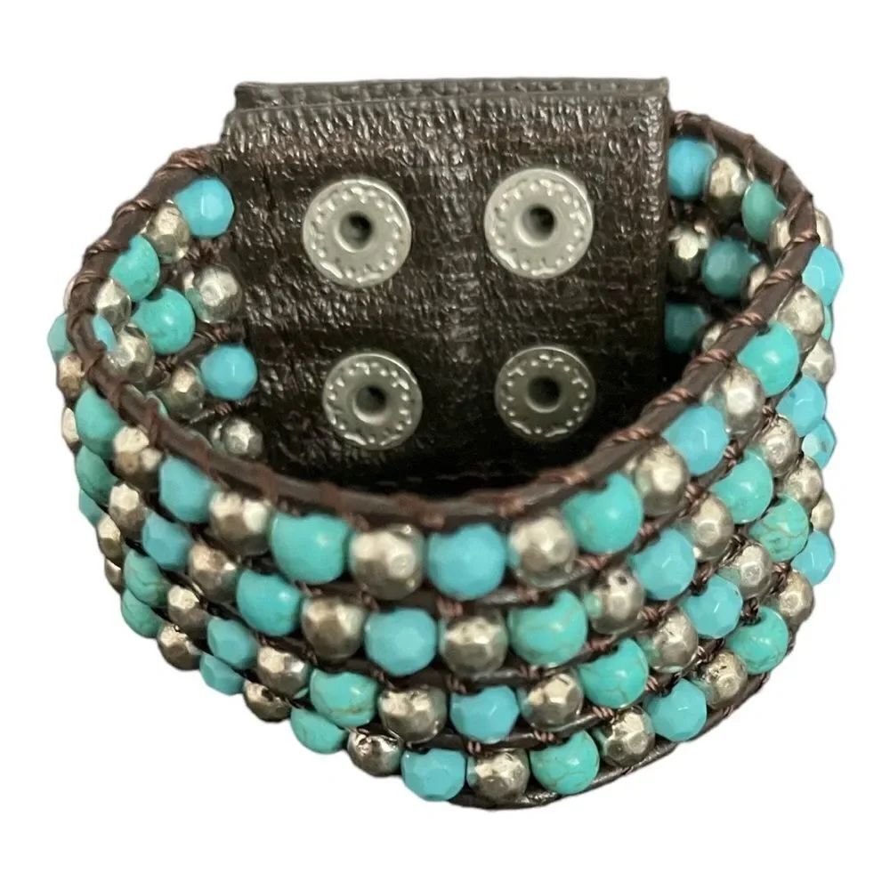 Vintage Faux Turquoise Cuff Bracelet